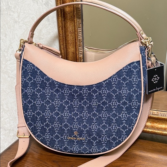 Nanette Lepore Handbags - Nanette Lepore Blue Patterned Shoulder Bag. Removeable  handle & crossbody strap